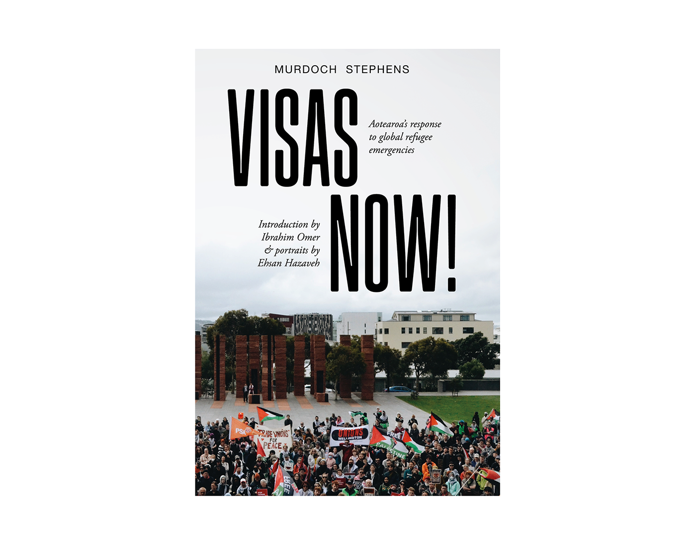 Book cover design for 'Visas Now!' by Murdoch Stephens, published by Left of the Equator Press
