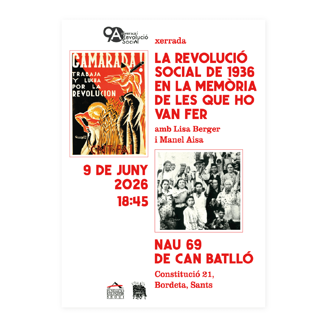 Cartel de una charla sobre la revolución de 1936